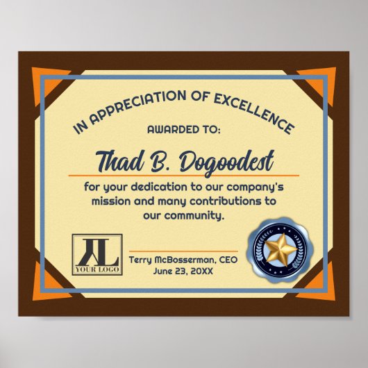 Erkenning van uitmuntendheid door vrijwilligers va poster (Voorkant)