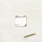 Erkenning van uitroep werknemer dagelijkse kudos w post-it® notes (Op bureau)