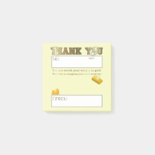 Erkenning van waardering voor werknemers post-it® notes