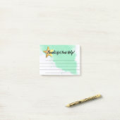 Erkenning van werknemers na de toekenning bedankt post-it® notes (Op bureau)