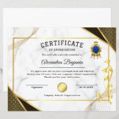 Erkenning Verdienste Certificaat (Voorkant / Achterkant)