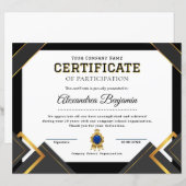 Erkenning Verdienste Certificaat (Voorkant / Achterkant)