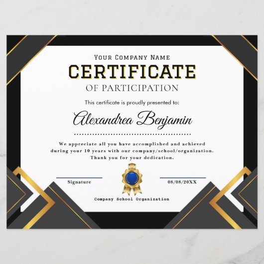 Erkenning Verdienste Certificaat (Voorkant)