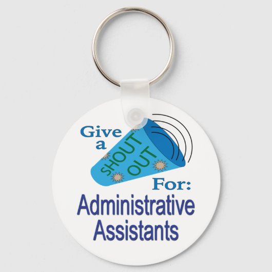 Erkenning voor administratieve assistenten sleutelhanger (Voorkant)