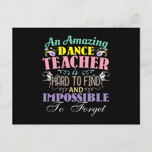 Erkenning voor balletleraar - Geweldige quote Briefkaart (Voorkant)