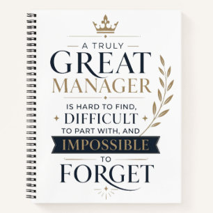 Erkenning voor een werkelijk geweldige manager notitieboek
