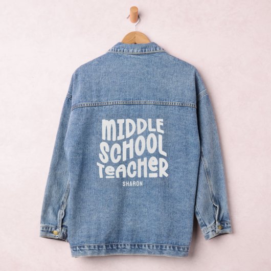 Erkenning voor leraren op de middelbare school  denim jacket (Hangar)