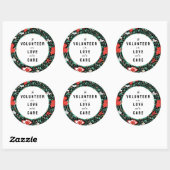 Erkenning vrijwilligers ronde sticker (Vel)
