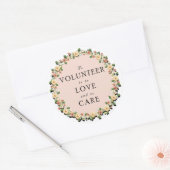 Erkenning vrijwilligers ronde sticker (Envelop)
