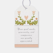 Erkenning vrijwilligerswerk cadeaulabel (Achterkant)