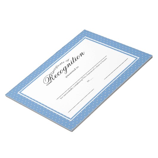 Erkenningscertificaten Notitieblok (Schuin)