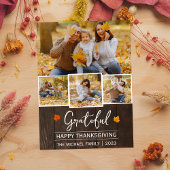 erkentelijk | Eenvoudig gelukkig thanksgiving Fami Feestdagenkaart