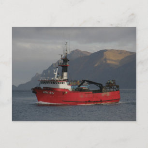 Erla N, Crab Boat in de Nederlandse haven, Alaska Briefkaart