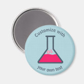 Erlenmeyer Flask Science Custom Text Magneet (Voorkant / Achterkant)