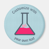 Erlenmeyer Flask Science Custom Text Magneet (Voorkant)