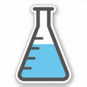 Erlenmeyer met vloeibare wetenschap sticker (Voorkant)
