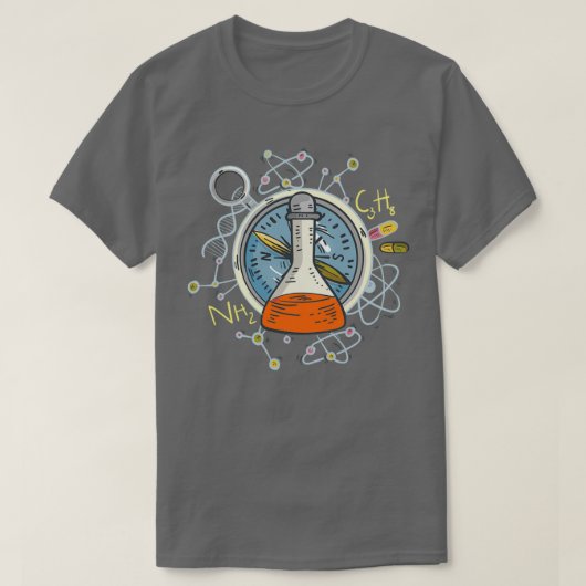 Erlenmeyer Test Tube Chemistry Science T-shirt (Design voorkant)