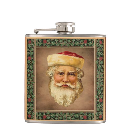 erlenmeyer van Santa Claus Heupfles (Voorkant)