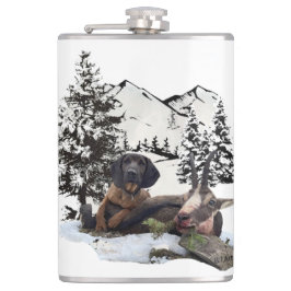 Erlenmeyer voor het jagen van geiten op gebergte heupfles