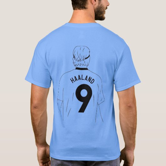 Erling Haaland Supporter T-shirt (Achterkant)