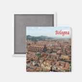 ERM002 BOLOGNA, Luchtvaart Uitzicht, Italië, Koelk Magneet (Voorkant / Achterkant)