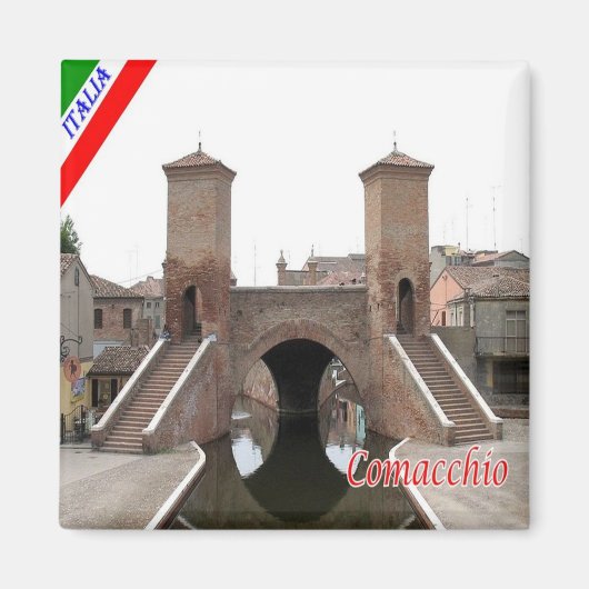 ERM003 COMACCHIO - Emilia Romagna Italië - Fridge Magneet (Voorkant)