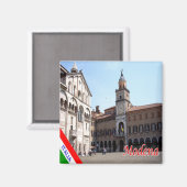 ERM010 MODENA, stadhuis en kathedraal, koelkast Magneet (Voorkant / Achterkant)