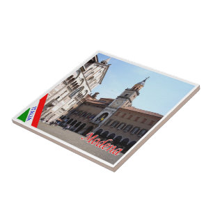 ERM010 MODENA, stadhuis en kathedraal, Tegeltje