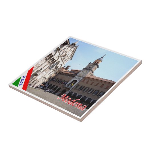 ERM010 MODENA, stadhuis en kathedraal, Tegeltje (Zijkant)