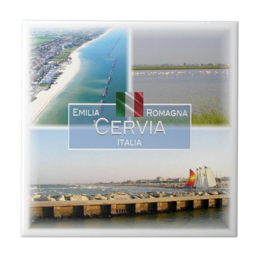ERM037 CERVIA, Emilia Romagna, Italië, Tegeltje (Voorkant)