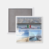 ERM038 MARINA DI RAVENNA, Italië, Koelkast Magneet (Voorkant / Achterkant)