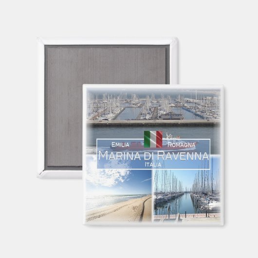 ERM038 MARINA DI RAVENNA, Italië, Koelkast Magneet (Voorkant / Achterkant)