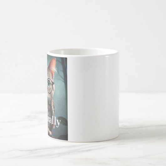 Erm eigenlijk... Nerd Cat Meme-Mok Koffiemok (Center)