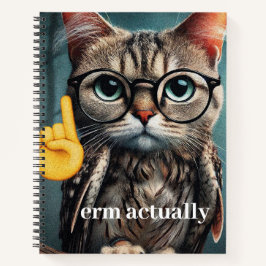 Erm eigenlijk... Nerd Cat Meme Notitieboek