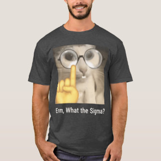 Erm Whathe Sigma Kat Meme Grappig grappig T-shirt