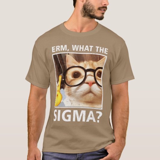 Erm WhatThe Sigma Cat Meme Sie Cat Wearing Sunglas T-shirt (Voorkant)