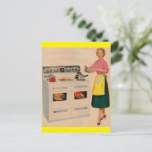 Erma en haar ovenoven met dubbele schuur briefkaart (Staand voorkant)