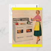 Erma en haar ovenoven met dubbele schuur briefkaart (Voorkant / Achterkant)