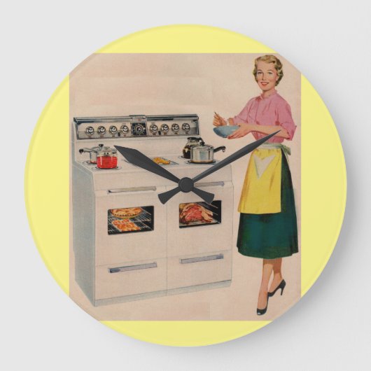 Erma en haar ovenoven met dubbele schuur grote klok (Voorkant)