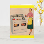 Erma en haar ovenoven met dubbele schuur kaart (Gele Bloem)