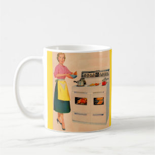 Erma en haar ovenoven met dubbele schuur koffiemok