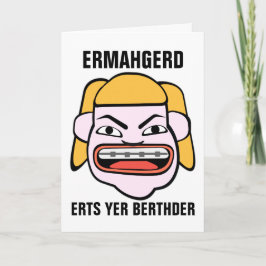 Ermahgerd Herper Verjaardag Kaart