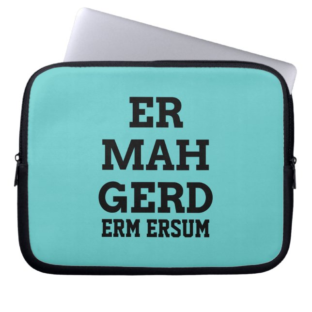 Ermahgerd laptophoes laptop sleeve (Voorkant)