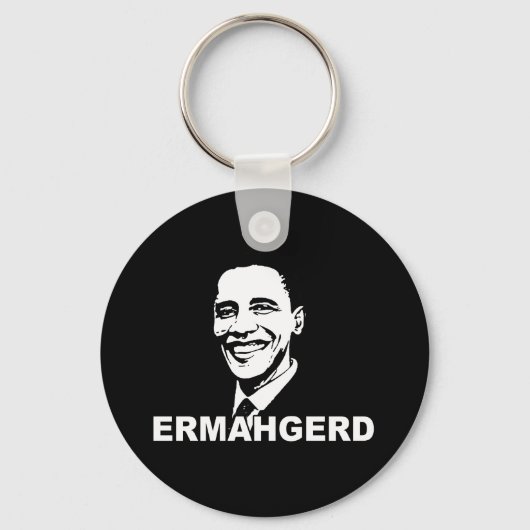 ERMAHGERD OBAMA.png Sleutelhanger (Voorkant)
