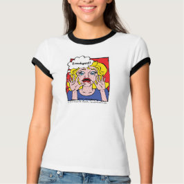 Ermahgerd. Pop kunst / stripboek stijl blauw meisj T-shirt