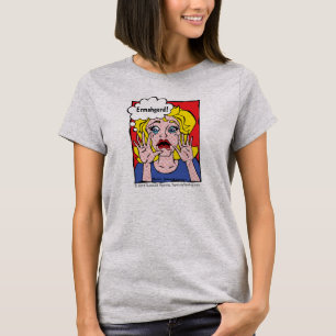 Ermahgerd. Pop kunst / stripboek stijl blauw meisj T-shirt