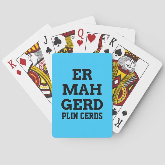 Ermahgerd-speelkaarten Pokerkaarten (Achterkant)