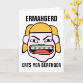 Ermahgerd Verjaardags Kaart (Gele Bloem)
