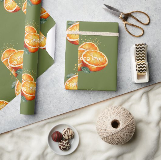 Ermee sprankelen! Sinaasappels Douche Cadeaupapier (Crafts)