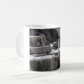 Ermine op Snowy Rocks Koffiemok (Voorkant links)